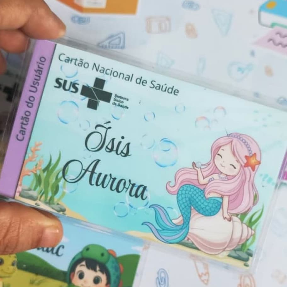 CARTÃO SEREIA SUS PERSONALIZADO PLASTIFICADO 10X6