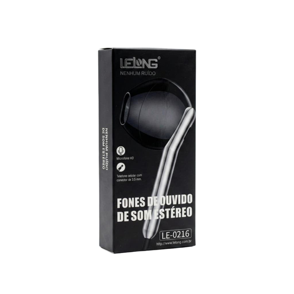 Fone de Ouvido Lelong LE-0216 Boa Qualidade de Som Ideal para Musica Chamadas e Videos Original