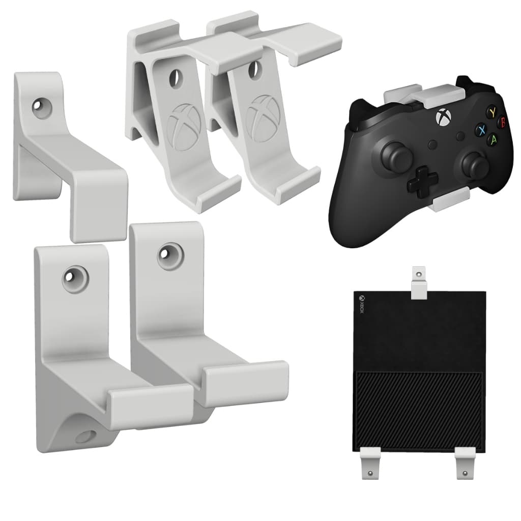 Kit Suporte para Parede P/ Xbox One Fat P/ 2 Controles E Console