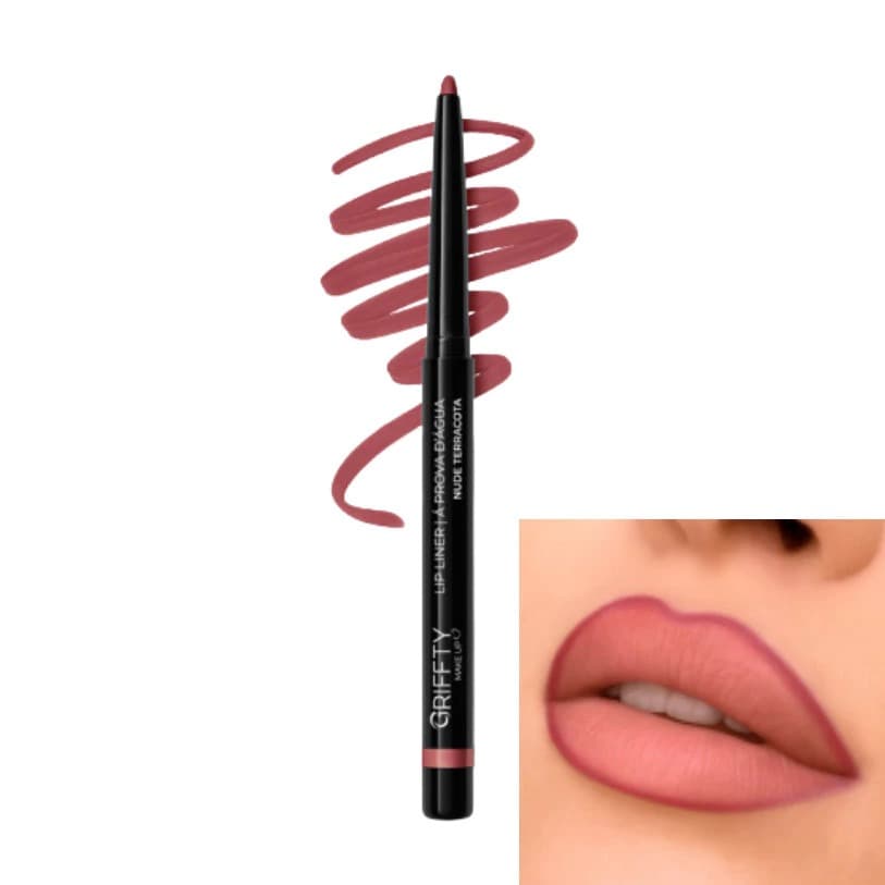 Lápis de contorno para boca Lip Liner Nude TerraCota A prova d'água fixação prolongada nos lábios  Griffty