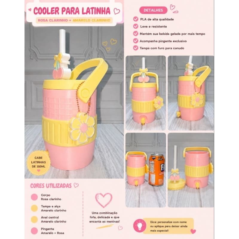 Porta latinha de  refrigerante Doce encanto