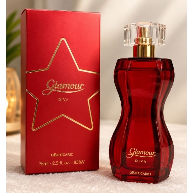 Colonia feminina glamour - variações - 75ml -  o Boticario (glamour tradicional/secrets/diva/myriad/glamour midnight)