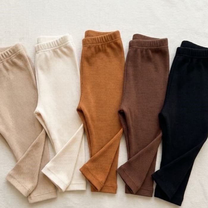 Kit 3 Calça de bebe Legging Bebê P ao 2 anos | Ribaninha Canelada Minimalista