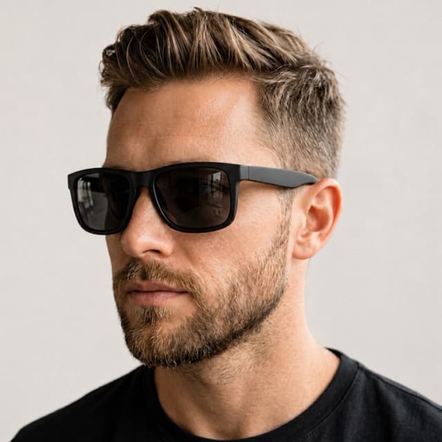 Óculos de Sol Masculino Feminino UV400 Preto Estilo Quadrado Fashion Proteção Solar Unissex