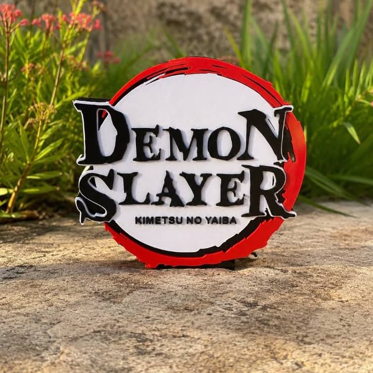 Placa Decorativa Inspirada em Demon Slayer | Kimetsu no Yaiba | Decoração Geek | 12 cm