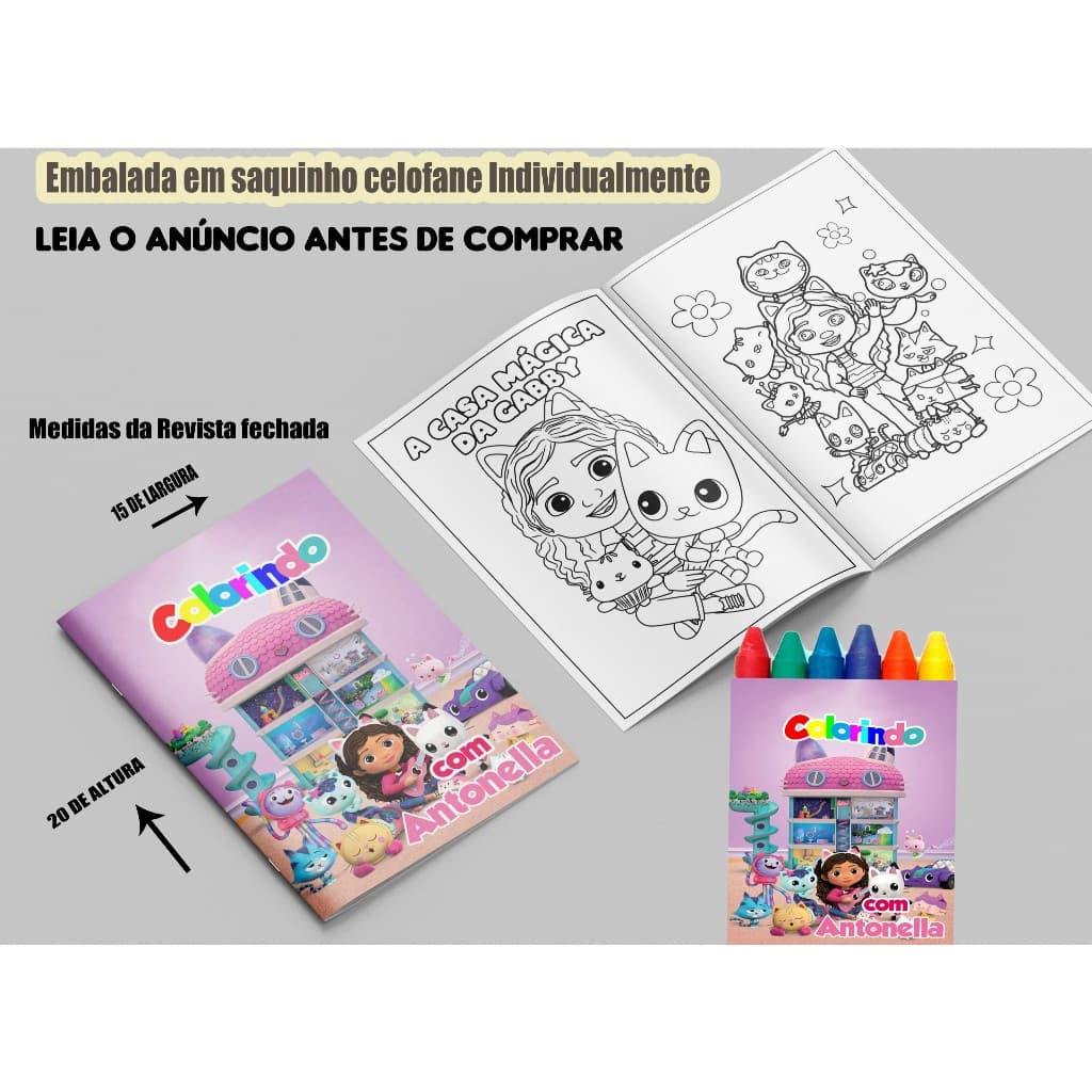 REVISTA DE COLORIR PERSONALIZADA TODOS OS TEMAS LEMBRANCINHAS DE ANIVERSARIO