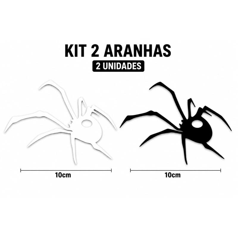 kit 2 Adesivos /aranha media 10cm preto e brando  para motos carros tanque de motos e capacetes decorativos