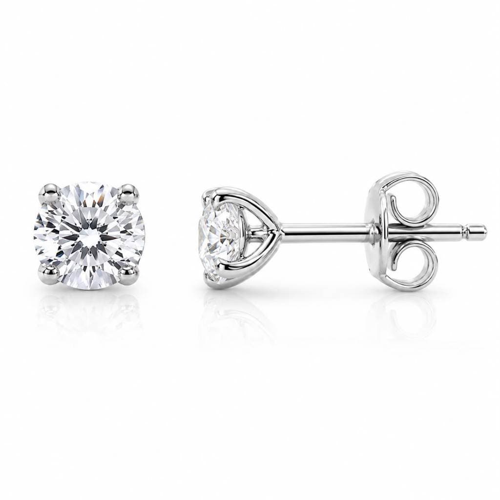 Brinco Ponto de Luz Feminino PRATA 925 com ZIRCÔNIA 2mm