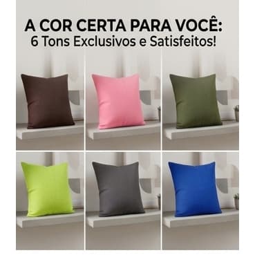 Kit com 3 OU 5 Capas para almofadas com zíper