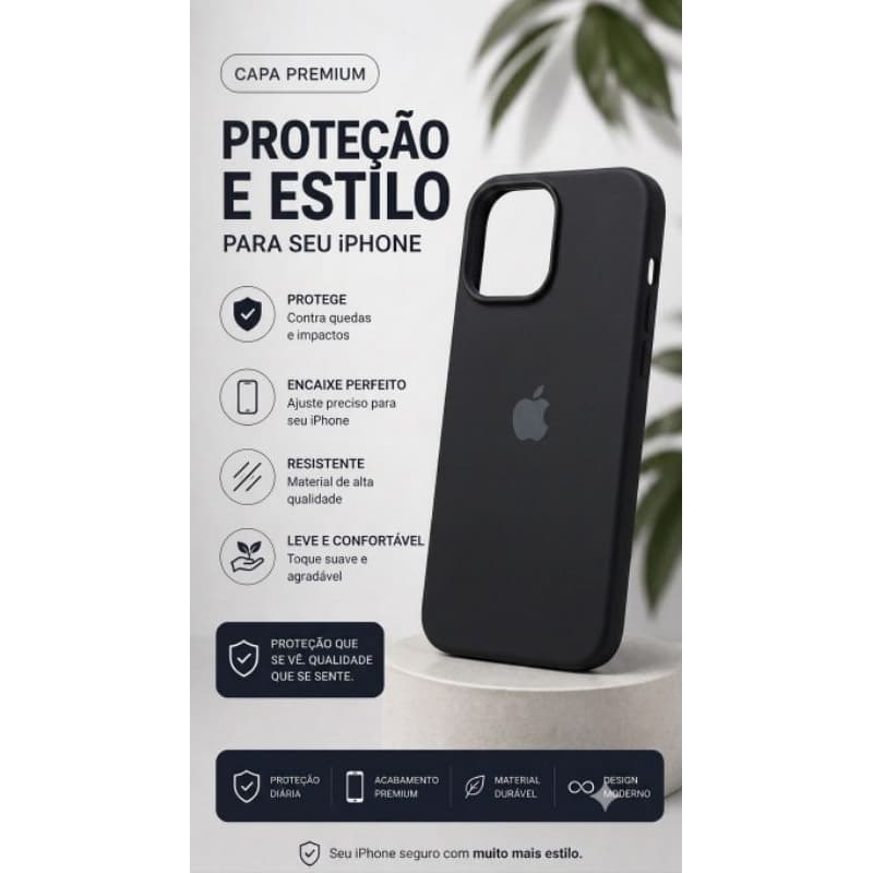 Capa iPhone 12 pro max  silicone Premium Antiqueda |