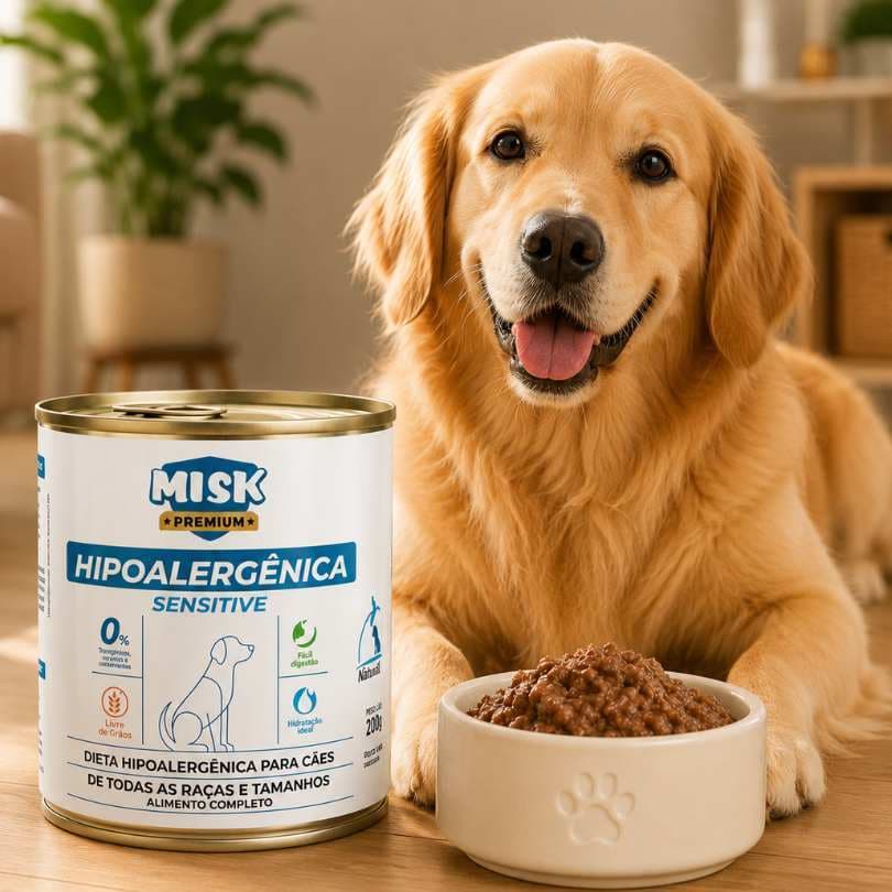 Ração Úmida Misk Hipoalergênica Cães Sensível Hypoallergenic para Cães Adultos com Alergias 280g