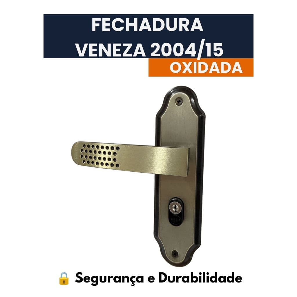 Fechadura HELA Veneza 2004/15 Linha Oxidada para Porta Madeira e Metal | Externa Interna Banheiro