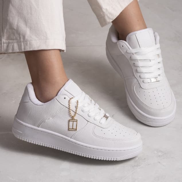 Tênis Feminino Branco Ideal Para o Dia a Dia Festa Moda Blogueira Lançamento