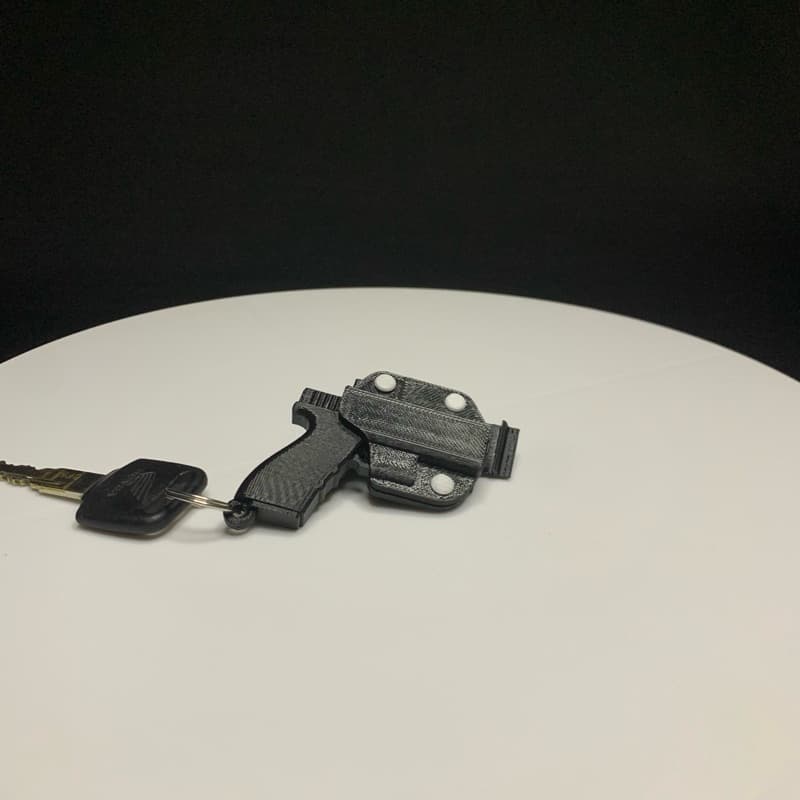 Chaveiro Pistola Glock Com Coldre Funcional Para Chaves Pratico E Seguro em impressora 3D