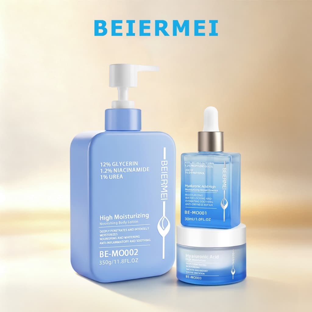 BEIERMEI KIT 3 Hidratante Creme Hidratante Loção corporal Hidrata a pele e alivia linhas finas