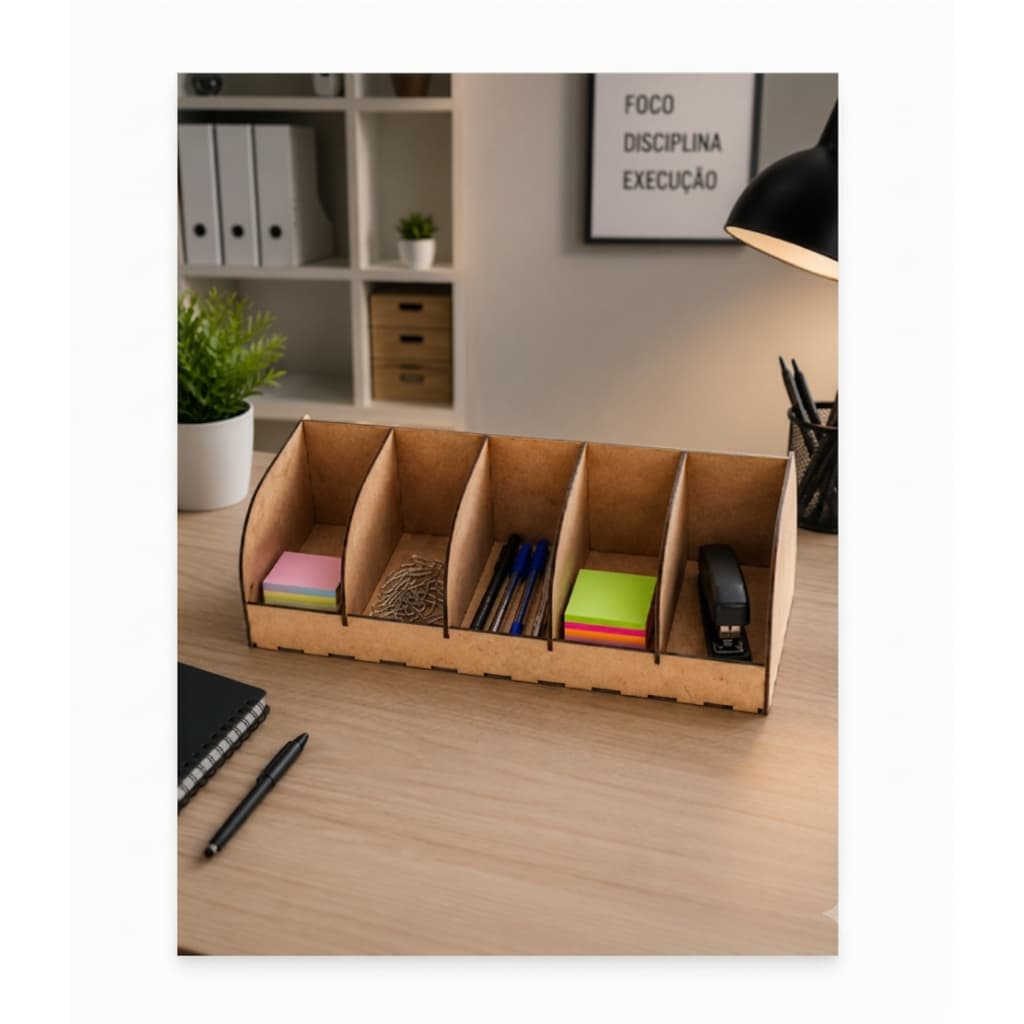 Organizador De Mesa Organizador Escritório E Home Office MDF
