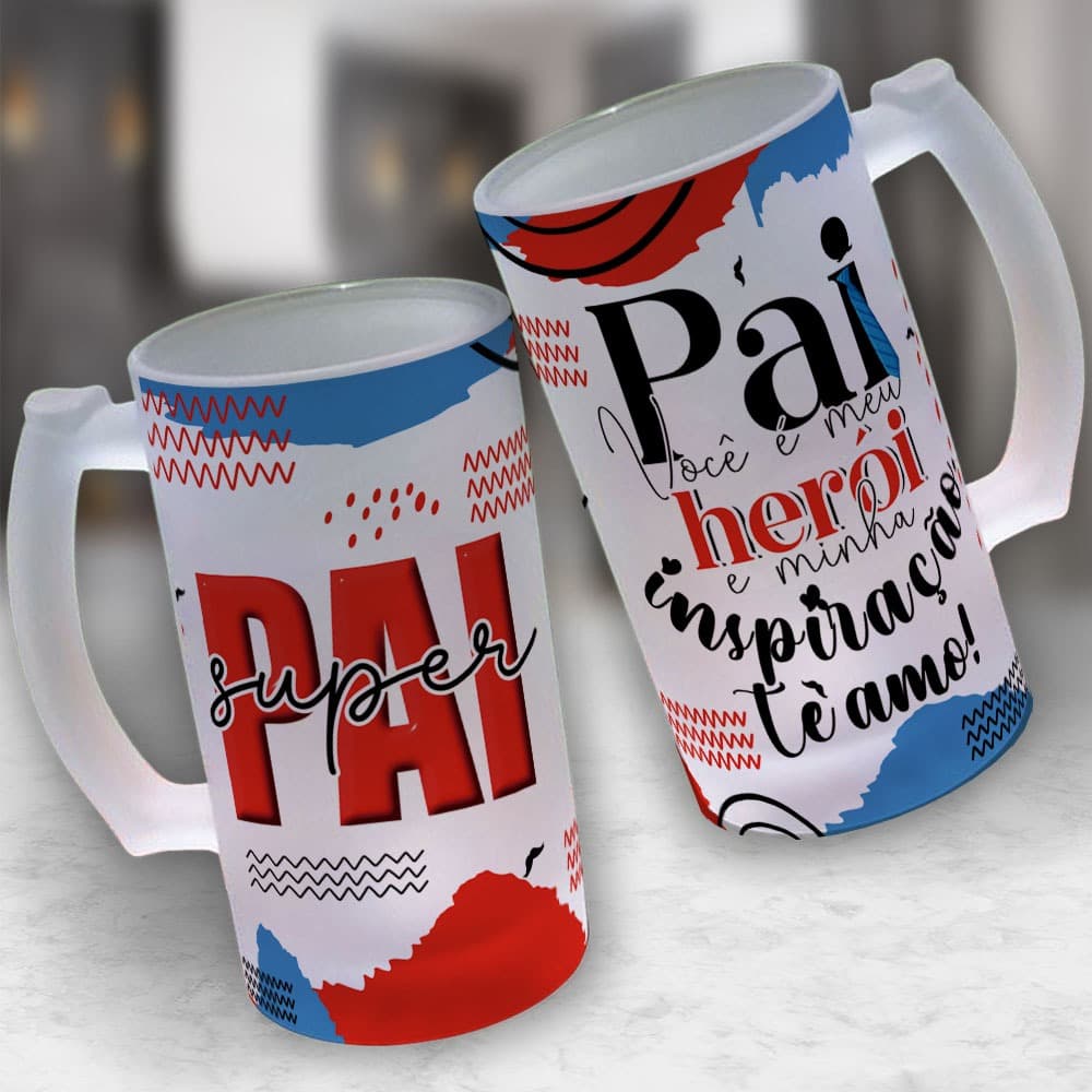 Caneca Chopp Jateada 474ml Dia dos Pais