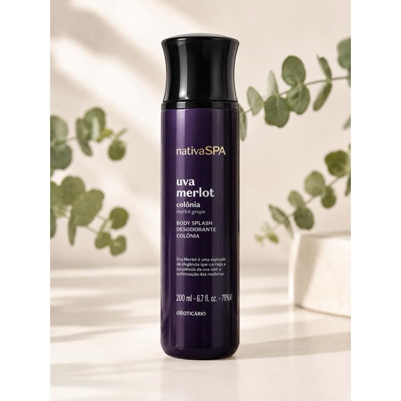 Body Splash Desodorante Colônia Nativa SPA Uva Merlot 200ml O Boticário Original
