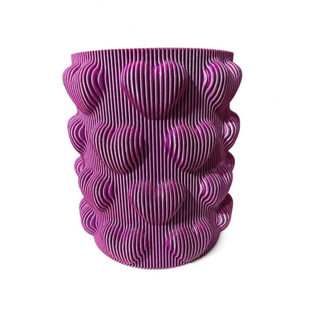 Vaso Decorativo Moderno em Impressão 3D | Cachepot para Plantas | Design Ondulado para Decoração