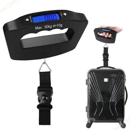 Balança Portátil Digital de Mão Pra Bagagens Malas Viagens Suporta 50 KG