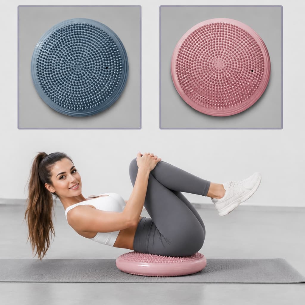 Almofada Disco Equilíbrio 33cm Inflável 200kg com Bomba de Ar para Pilates e Liberação Miofascial - Dami