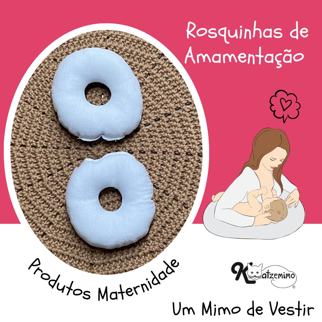 Rosquinha de Amamentação 100% Algodão - Absorvente Para Seios Reutilizavel