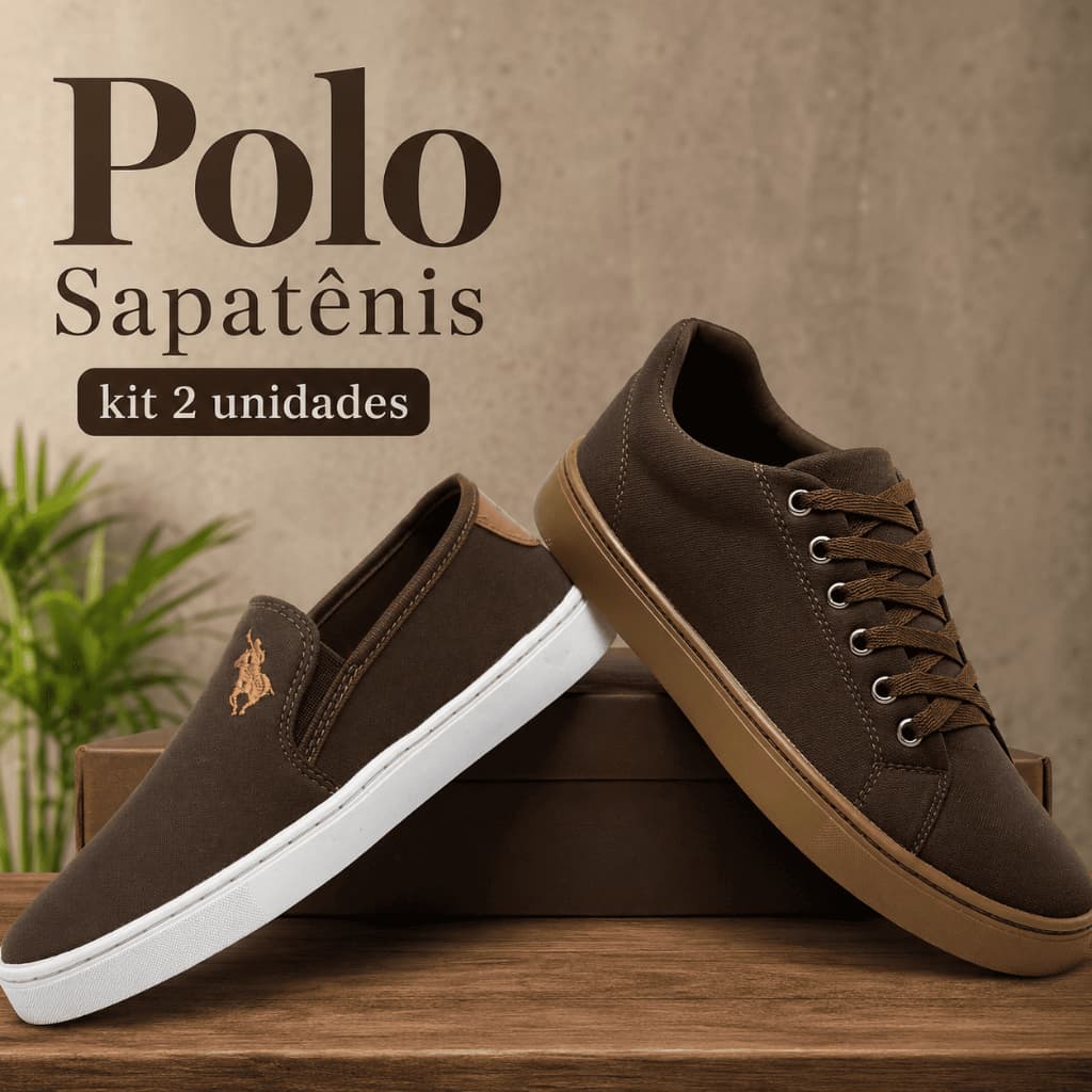 Tênis Masculino Iate Slip On + Sapato Social Sapatênis Confortável Kit 2 Unidades Promoção