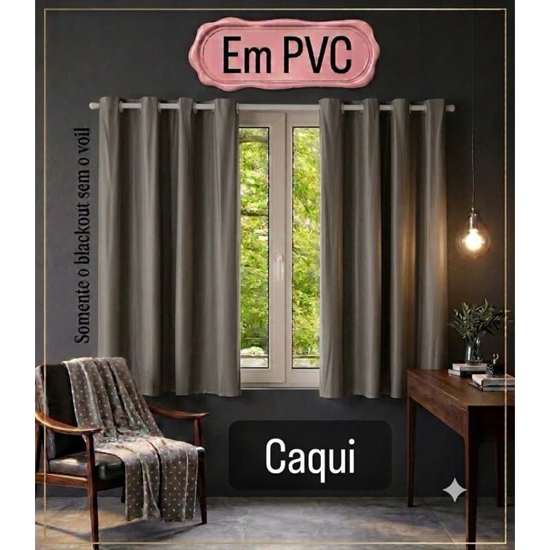 Cortina Blackout Pvc Varias Cores Tamanho Quarto Sala Cozinha Escritório Blecaute Decoração Moderno.