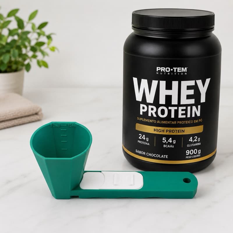 Colher Funil Dosadora Ajustável para Proteína, Café e Leite em Pó – Grande Capacidade 75g
