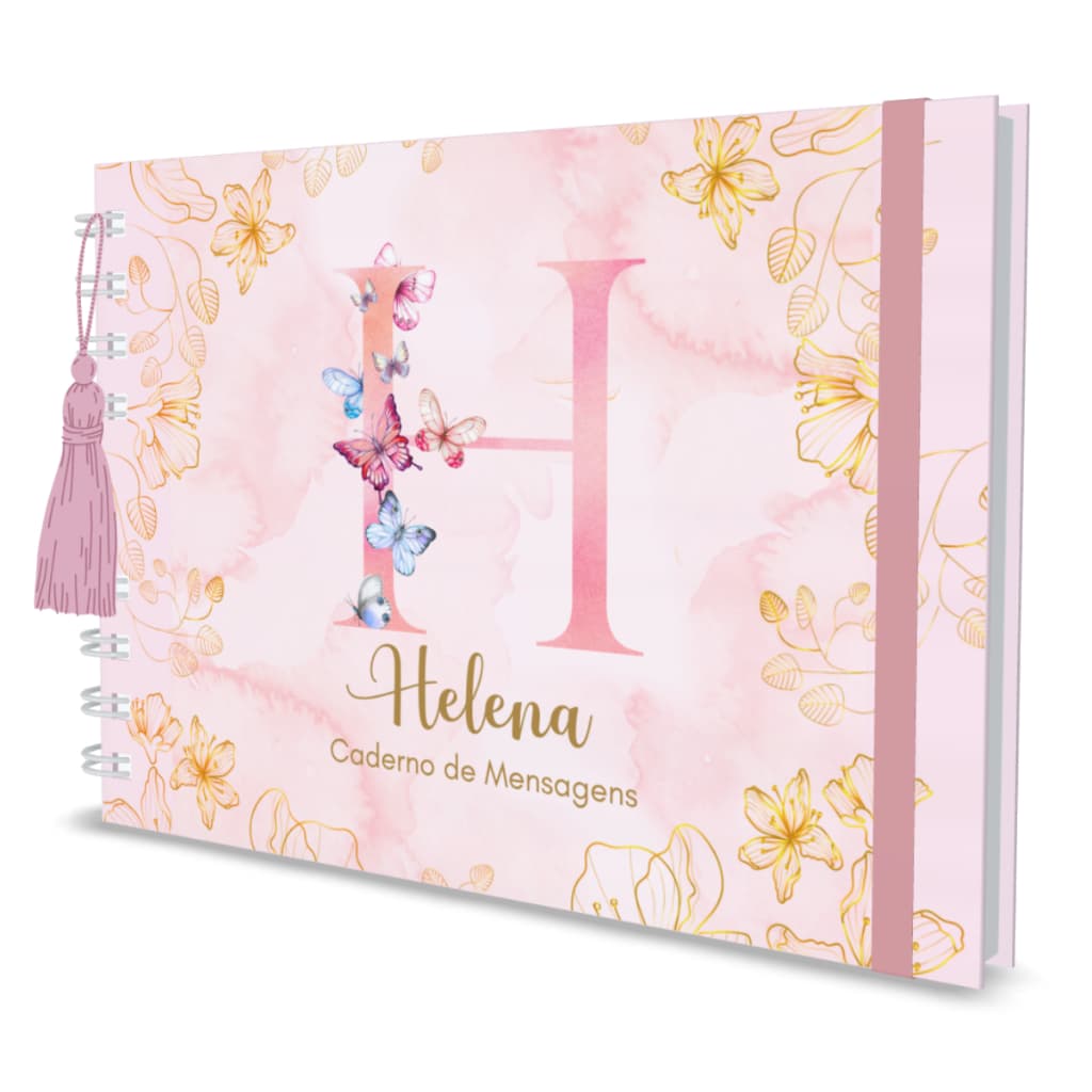 Caderno de Mensagens Do Bebê Personalizado Menina Recordações Capa Dura Mesversario Cha Revelacao