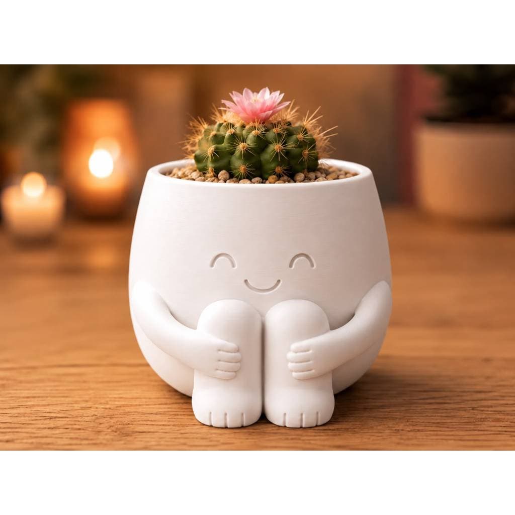 Vaso de Planta Suculenta Decoração Sentado