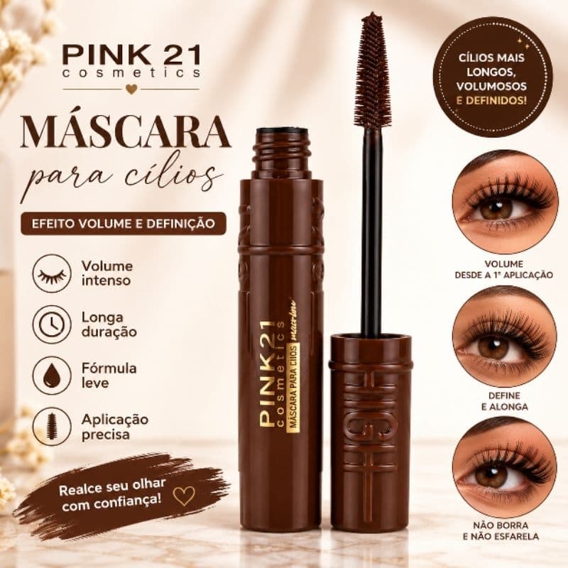 Pink 21 Máscara de Cílios Marrom Sky High
