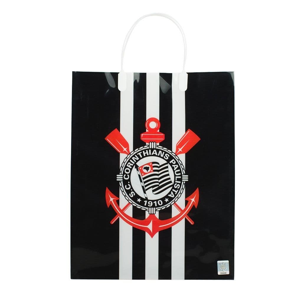 Sacola De Presentes Cores Time 33x9x27cm - Corinthians Original