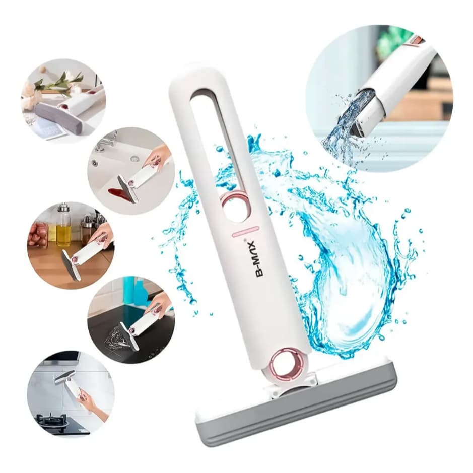 Mini Mop Portátil Rodo Mágico Esfregão Limpeza Pia Vidro Carro B-MAX
