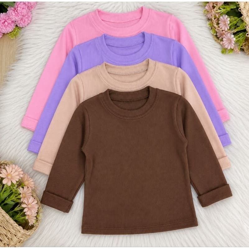 Blusa Infantil Feminina Peluciada Canelada Manga Longa Premium Inverno