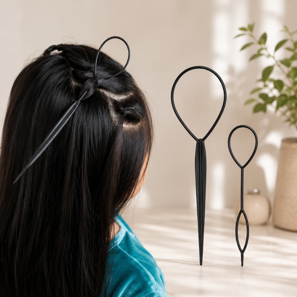 Kit Agulha Passa Cabelo 2 Kit Para Penteados Fácil | Tranças e Coques