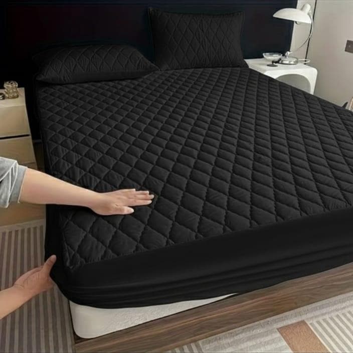 Capa Protetora Impermeável Matelado com Elástico Colchão Cama Casal Padrão Várias Cores