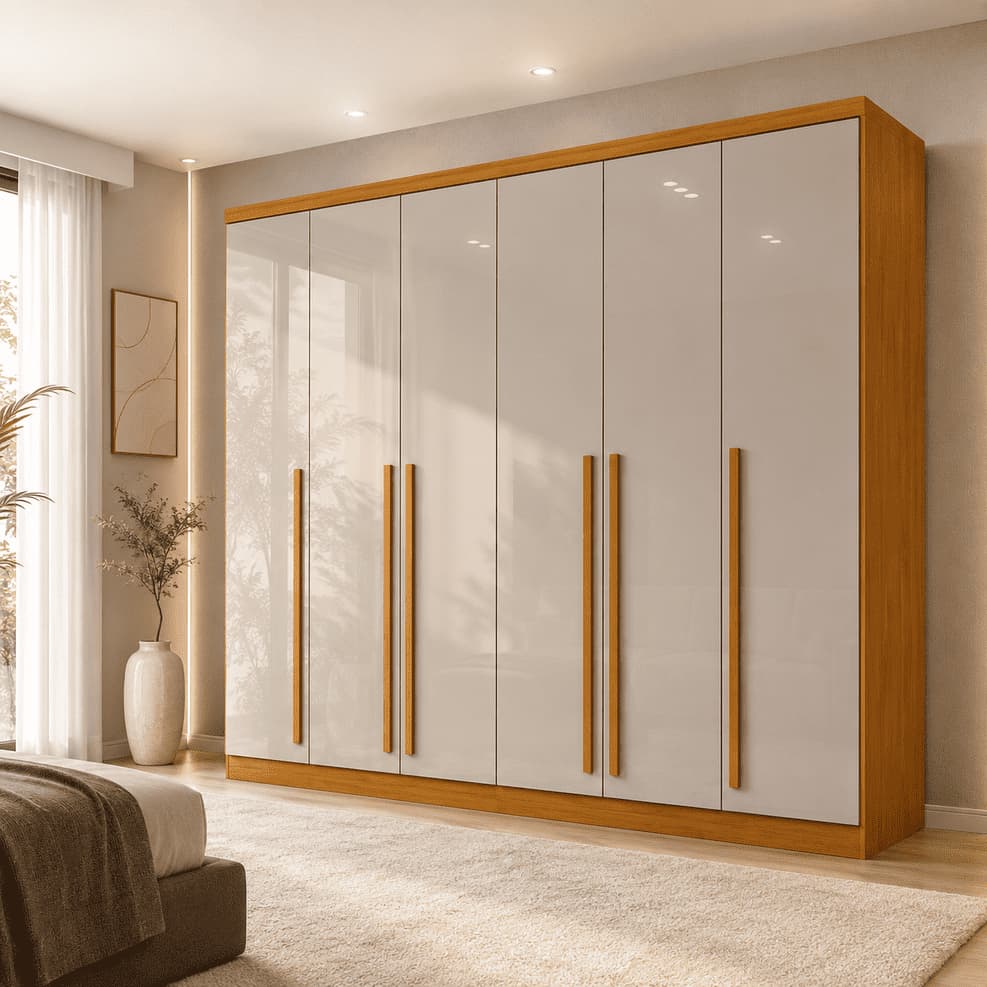 Guarda Roupa Casal 6 Portas 8 Gavetas Sevilla