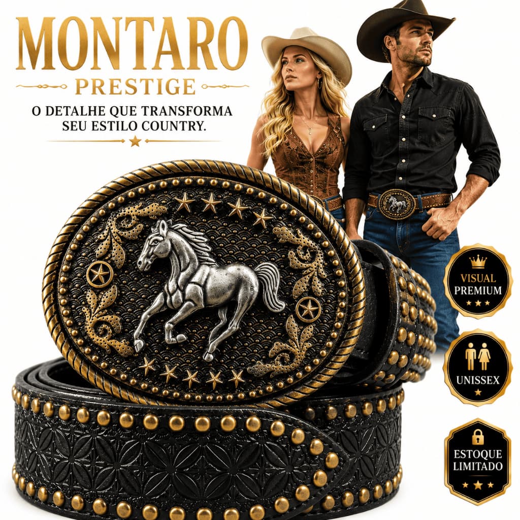 Cinto Country Cowboy Cavalo Feminino Masculino | Estilo Sertanejo para Rodeio, Cavalgada e Festa Junina