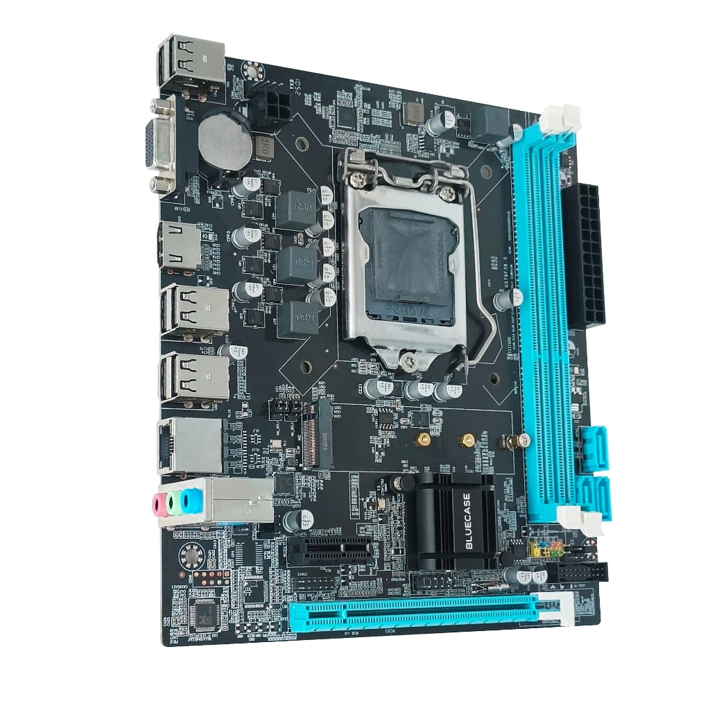 Placa Mãe Intel LGA 1155 B75 Bluecase DDR3 M.2 NVMe Rede Gigabit 1000 HDMI VGA USB 3.0