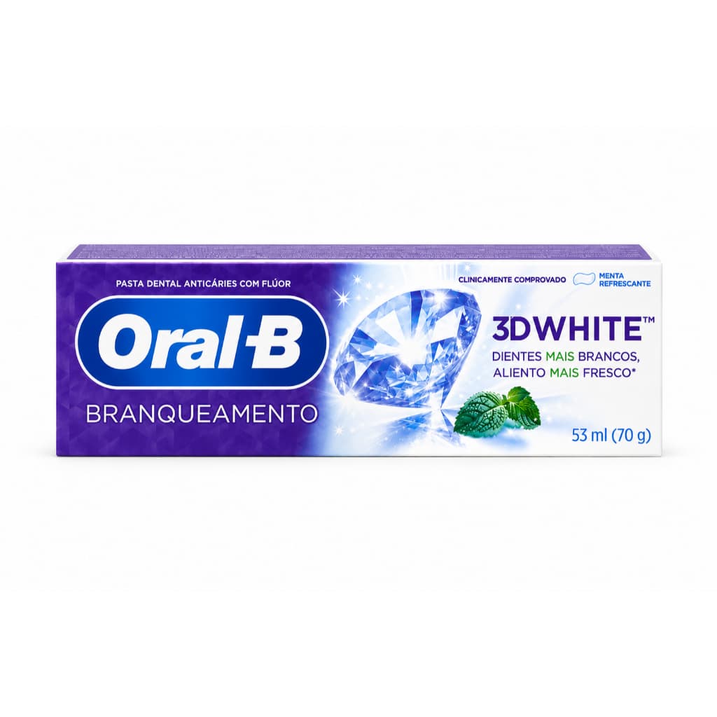 Creme Dental Oral-B 3D White 70g Clareamento Branqueador