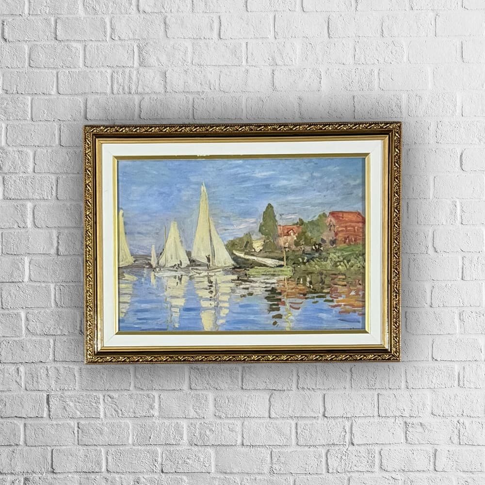 Quadro decorativo | arte clássica | moldura com vidro | Regata em Argenteuil