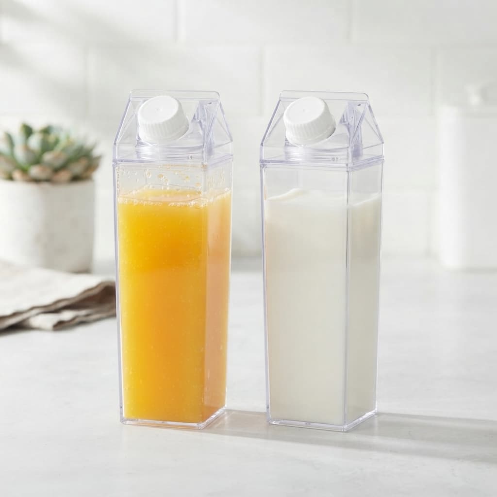 Garrafa 1 Litro Plastico Acrilico Resistente Multiuso Design Leve Uso Diario Versatil