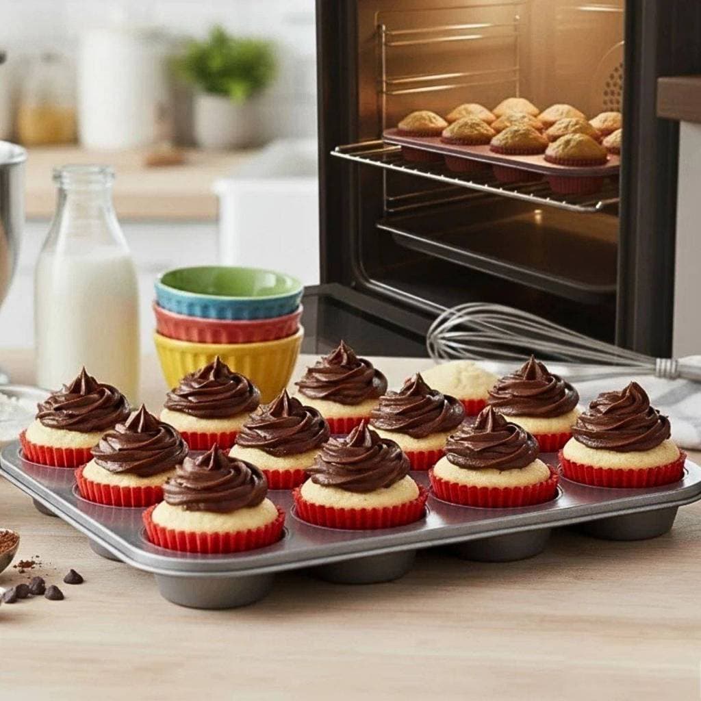 Forma De Cupcake Antidaderente 12 Cavidades Com Forma De Silicone Bolinho Muffin Empada
