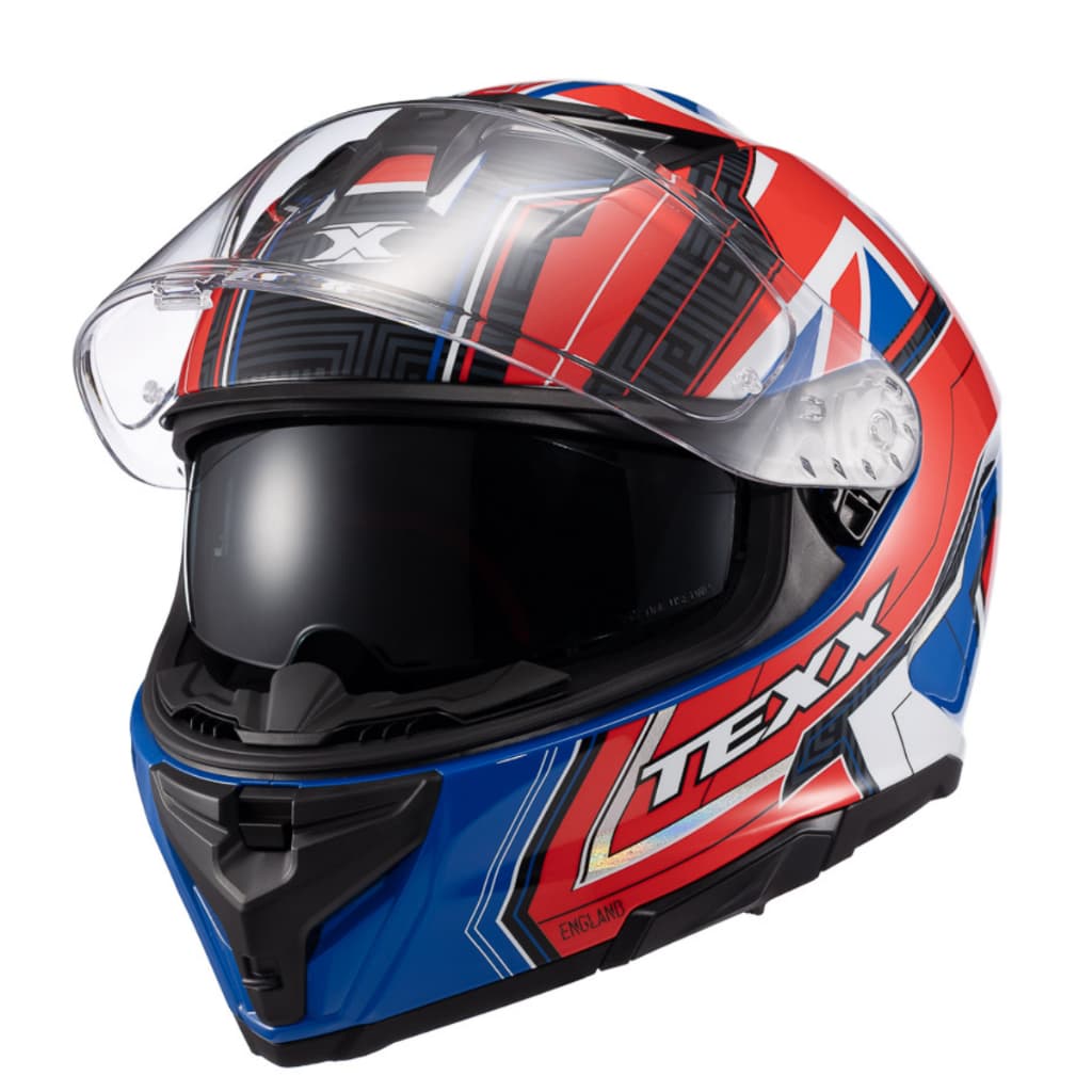 Capacete Texx Kaiman Flag Reino Unido Brilhante Capacete Integral Moto Esportivo Original Alta Segurança