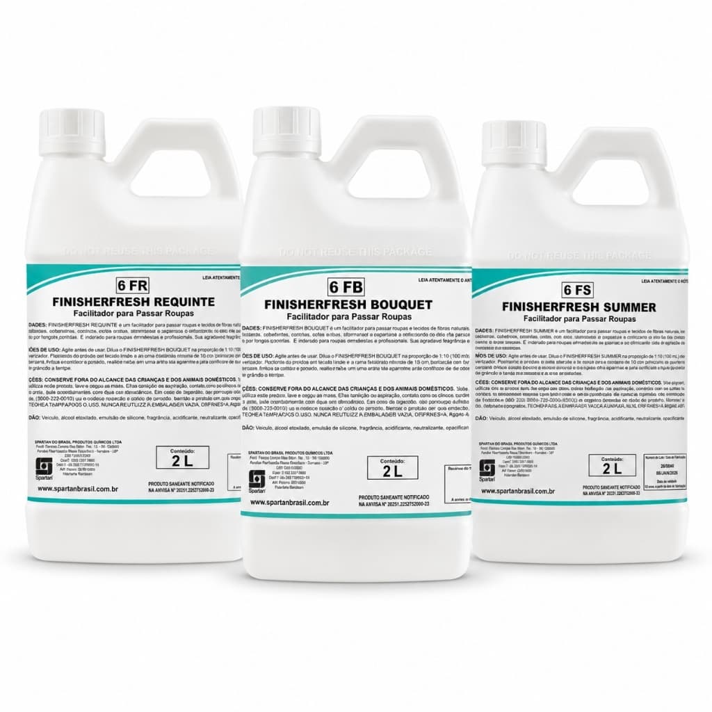 Finisherfresh Spartan Facilitador Para Passar Roupa Finalizador Tecido Perfumado Fragrâncias