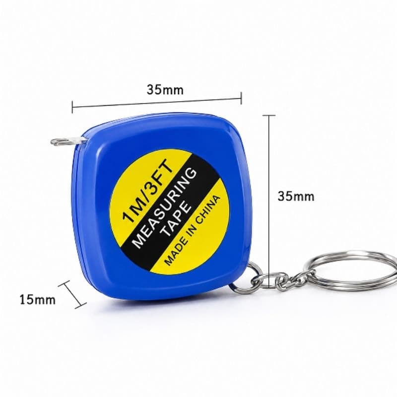 Kit 12 pc Chaveiro Mini Trena / Fita Métrica 1 Metro / Acessórios Funcional e Portátil