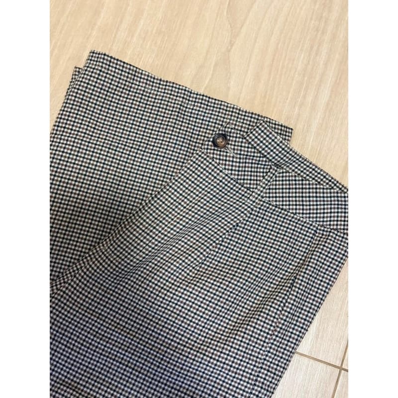 Calça feminina, quadriculada, tamanho 36, PP, petite, tamanho pequeno, xadrez, larga, boho, vintage,retrô, bazar, brechó