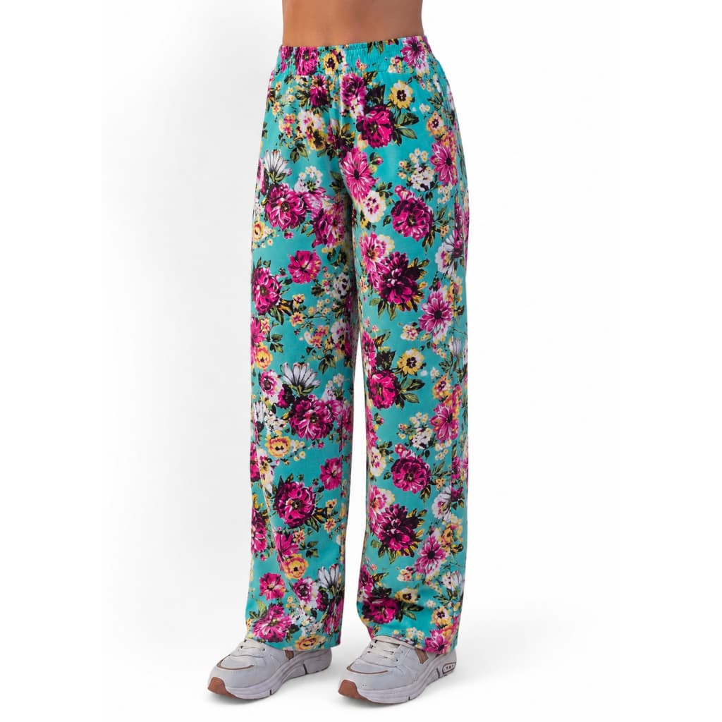 Calça Moletinho Wide Leg Feminina Moda Básica Sem Bolso Reta