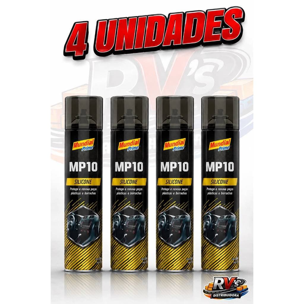 Kit Até 4 Spray Silicone Mundial Prime Restaurador Painel Brilho Extremo Tutti-Frutti